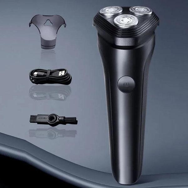 Electric Shaver Smart Rechargeable Men's Shaver Round Head Beard Knife Travel Portable Electric Shaver