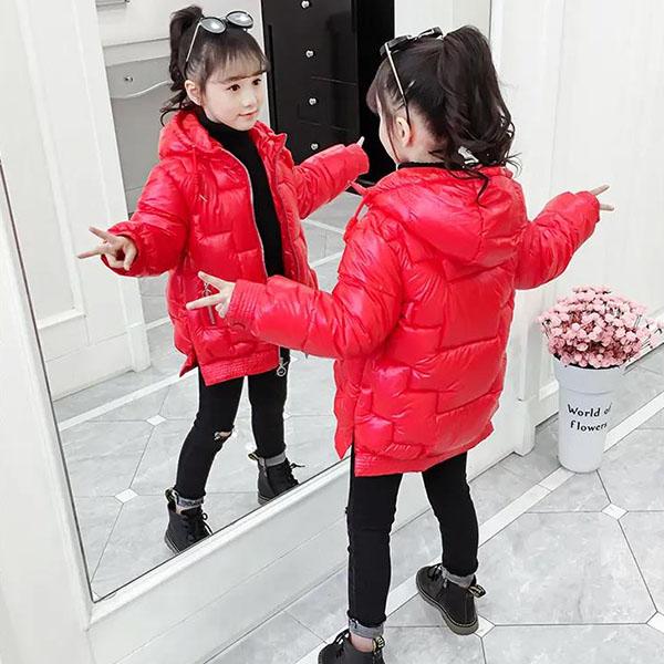 Winter Padded Warm Girls' Cotton-padded Clothes Winter  Children's Mid-length Padded Jackets Padded Padded Clothes Girls' Middle-aged Boys' Jackets