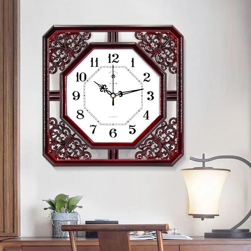 Wall Clock Living Room Home Decoration Chinese Style Clock Home Clock Wall Watch Silent Wall Quartz Clock