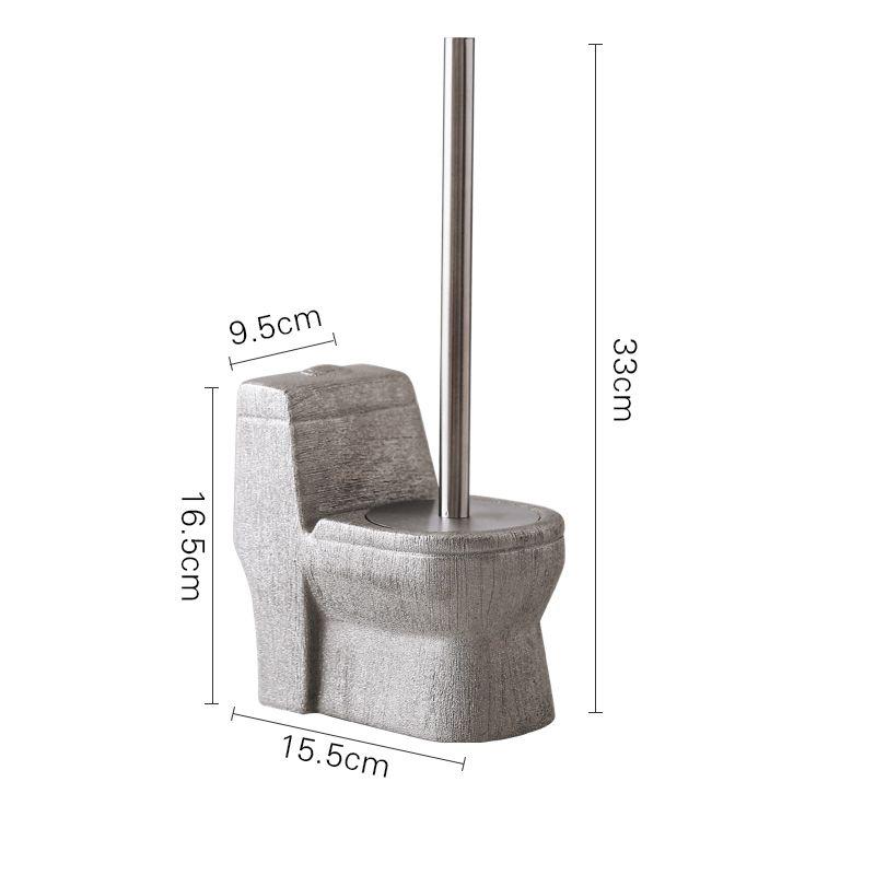 Creative Handmade Toilet Brush Holder Set Creative Bathroom Cleaning Ceramic Long Handle Free Punching Toilet Brush