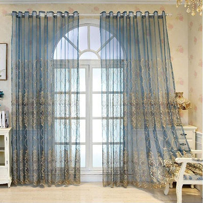 Luxury Sheer Curtains for Living Room  Bedroom Kitchen Tulle Curtains for Windows Voile Yarn Curtains  for Bedroom