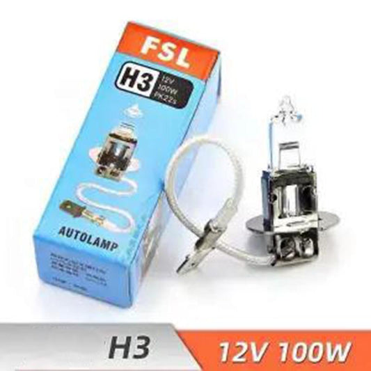 Lighting Car Lights H1 H4 H7 H3 12V/24V 100W Halogen Headlights H Super Bright 100W High Beam and Low Beam Bulb Spotlight White