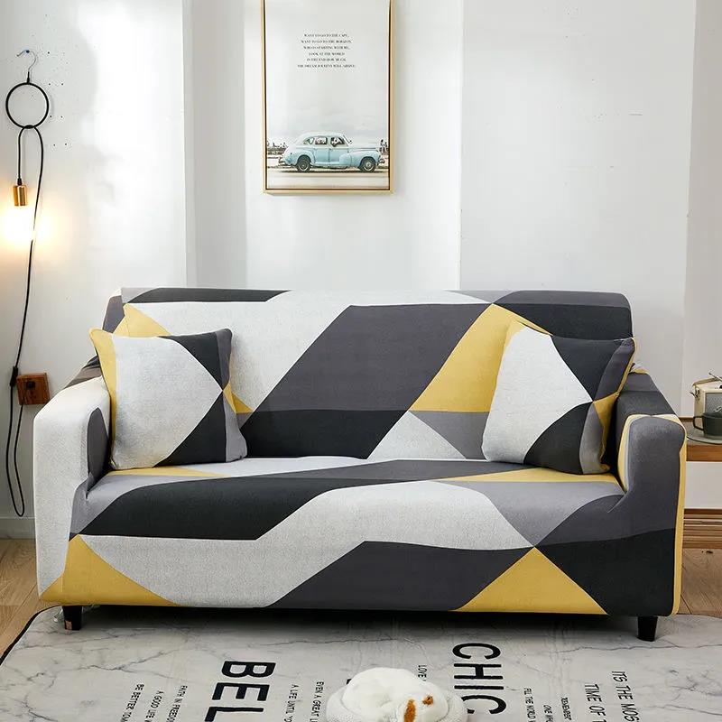 Nordic Style Living Room Decoration 1/2/3/4 Seat Printing Sofa Cover Flexible Sofa Cover, Living Room Sofa Cover Armchair Cover, Sofa Protection Cover