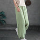 WTEMPO Cotton Linen Retro Lantern Pants women Spring and Summer Loose Solid Color Casual Trousers