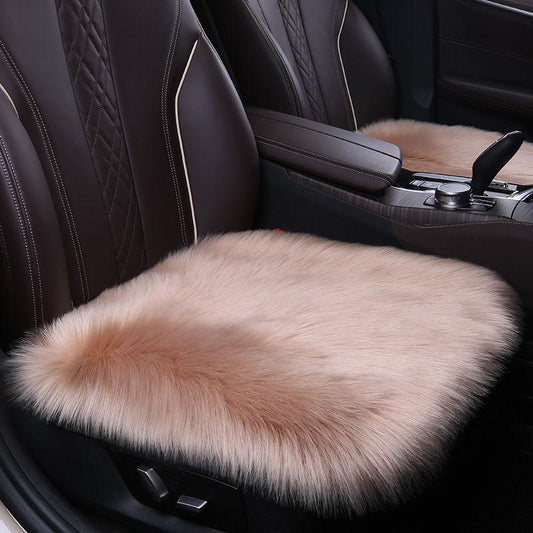 Car Cushion 1pc Short Plush Warm Square Pad Simple Comfortable Car Cushion Non-slip Breathable Car Cushion