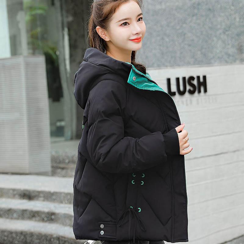 Winter Padded Jacket Women's Western Style Printing Thick Loose Large Size All-match Down Cotton Jacket