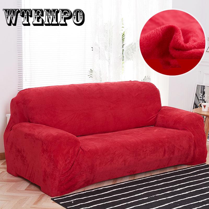 Thick Plush Sofa Cover Stretch Furniture Covers Elastic Sofa Covers for Living Room Slipcovers