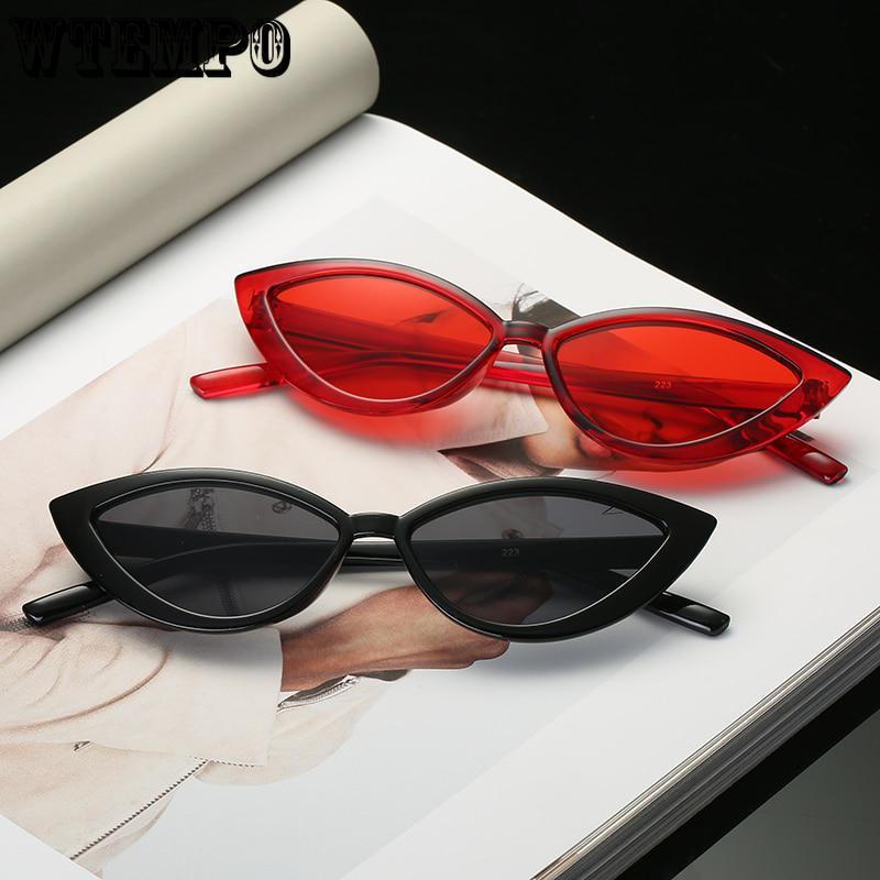 Cat Eye Style Clear Frame Sunglasses Women Purple Red Pink Summer Accessories for Beach Fashion Fema