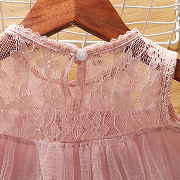 Infant Dress Newborn Baby Girl Dresses Princess 0 3 6 12 Months Baby Dress Mesh Skirt Bow Pleated Ruffle Dress