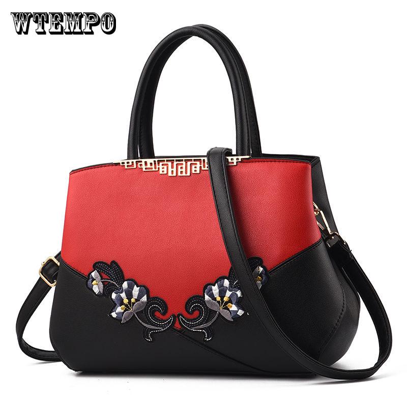 Women Shoulder Bag Fashion Women Embroidery Handbag