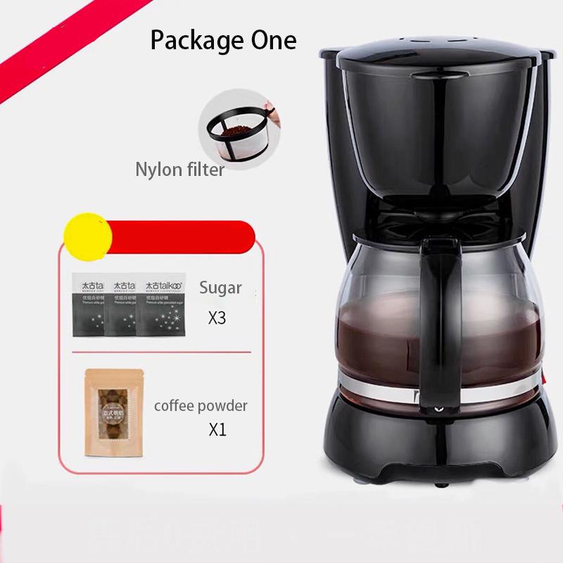 Drip Coffee Machine Filter 550W Kitchen Appliances Dripping Coffee Maker Boiled Tea Powder Milk Keep Warm 6 Cup for Gift Sonifer