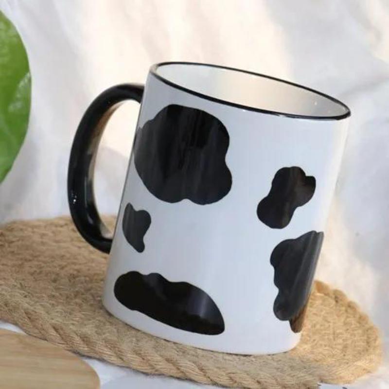 Ceramic Children's Cup Breakfast Milk Tea Cup Female Student Drinking Water Home Mug with Spoon with Lid