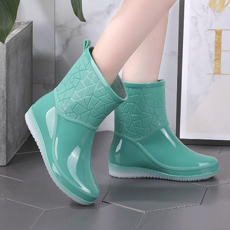 Rain Boots Women's Adult Low-to-slip Rain Boots Non-slip Wear-resistant All-match Water Boots Women's Overshoes