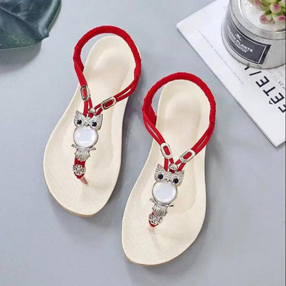 Sandals Women's Flat Shoes Boho Style Flip-flops Beach Shoes Summer Plus Size Women's Shoes Flip Flops Soft-soled Sandals