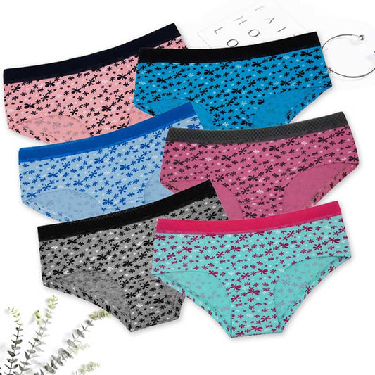 WTEMPO Panties 6pcs/Set Woman Briefs Personality Print Sexy Cotton Panties Comfortable