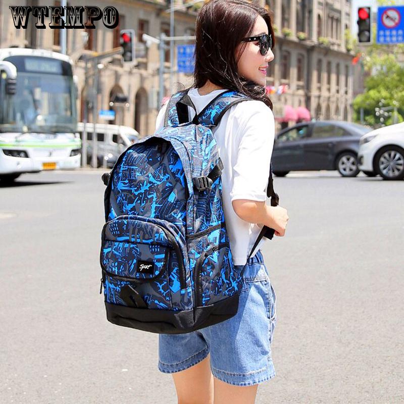 Backpack Unisex Portable Shopping Shoulder Bag Ultralight Travel Backpack