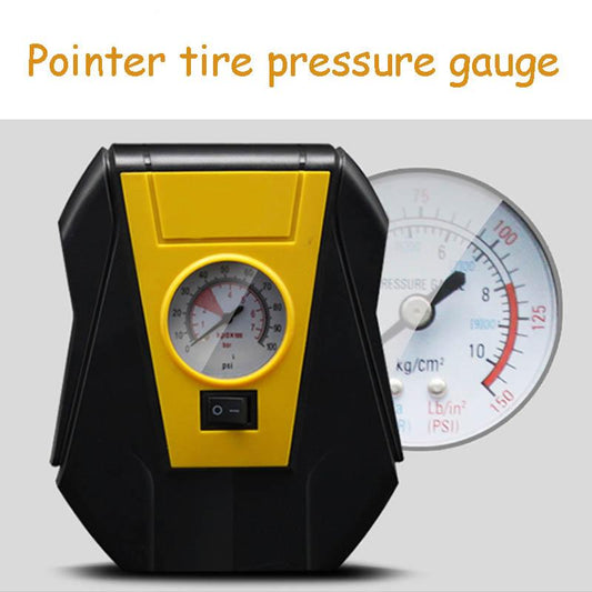 Car Air Pump 12v Electric Portable Emergency Tire Air Pump Fast Inflation Multifunctional Universal Inflating Machine Pointer Tire Pressure Gauge