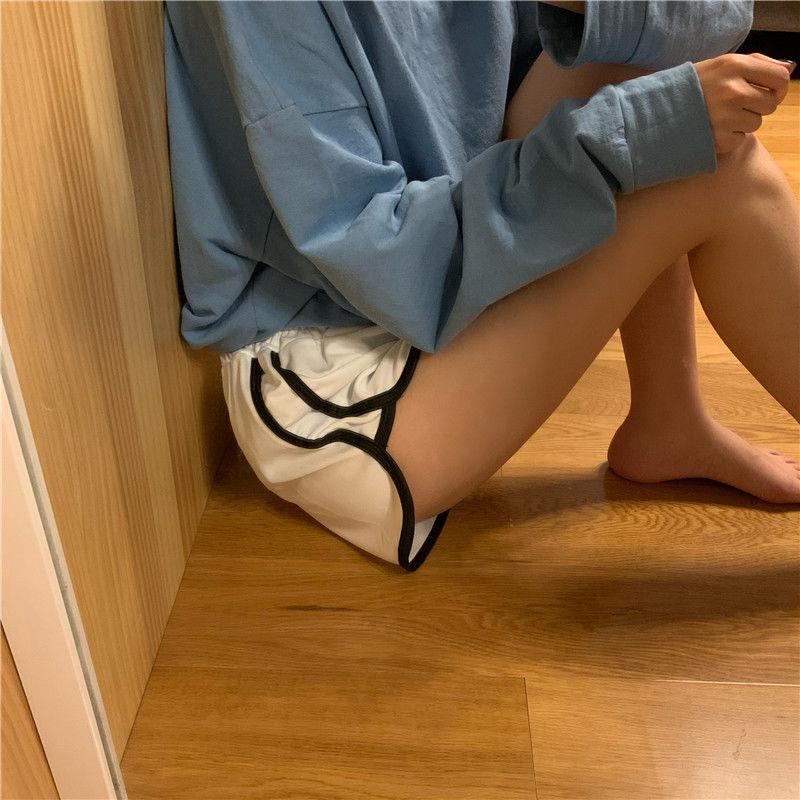 Summer Sports Shorts Female Korean Version of The High Waist Loose Large Size Student Youth Home Pajamas Running Yoga Three-point Pants