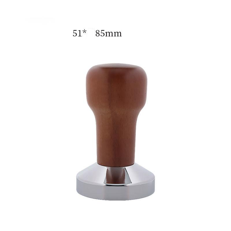 Coffee Tamper Wooden Handle Barista Espresso Machine Grinder 51mm for Coffee and Espresso Powder Hammer