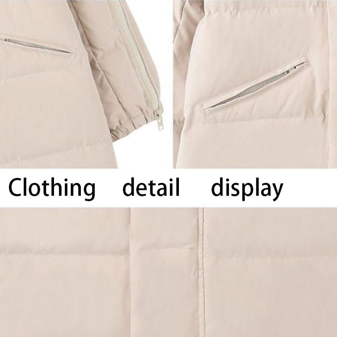 Women's Over-the-knee Long Large Size Loose and Thick Thin Cotton-padded Jacket Women's Hooded Stand-up Collar Padded Jacket Winter Warm Jacket