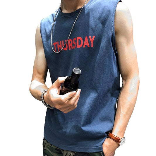 Basketball Vest Men's Hip-hop Street Sleeveless Men's Vest Summer Outer Wear Chopped Sleeve Vest