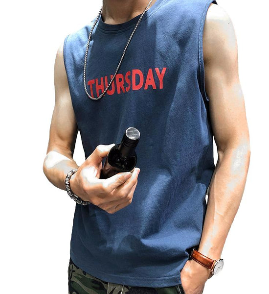 Basketball Vest Men's Hip-hop Street Sleeveless Men's Vest Summer Outer Wear Chopped Sleeve Vest