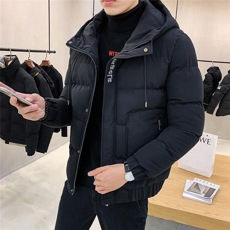 Men's Trendy Winter Coat Jacket Plus Velvet Thick Leather Jacket Fashion Warm Cotton Coat