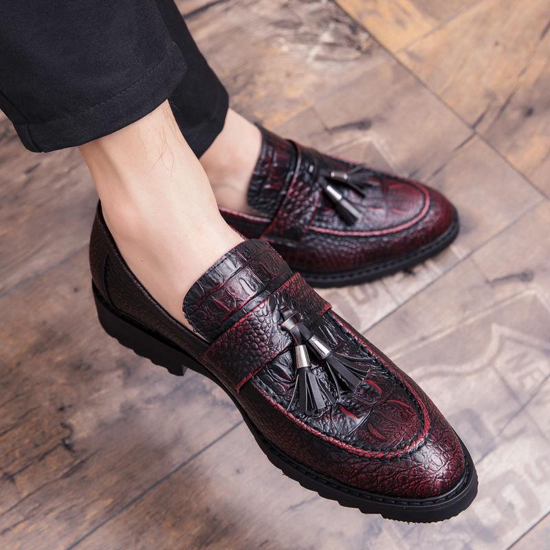 Mens Formal Shoes Genuine Leather Oxford Shoes for Men 2019 Dress Shoes Wedding Business Shoes