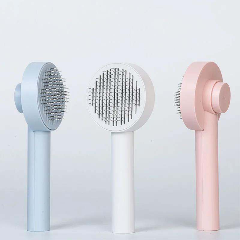 Pet Cat Comb Grooming Comb Dogs Hair Cleaning Brush Floating Hair Cleaner Pets Hair Artifact Needle Comb Matted Hair Remover Cat Massage Comb