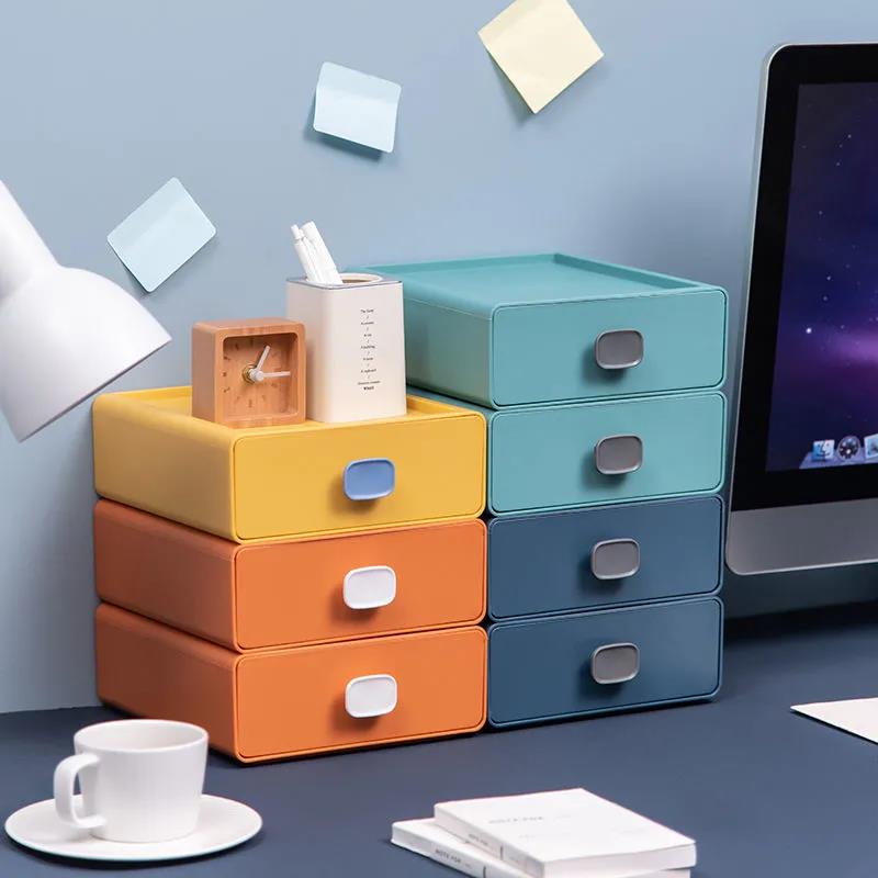 Desktop Storage Box Drawer Type Cosmetic Box Storage Box Small Plastic Jewelry Box Multi-function Finishing Box