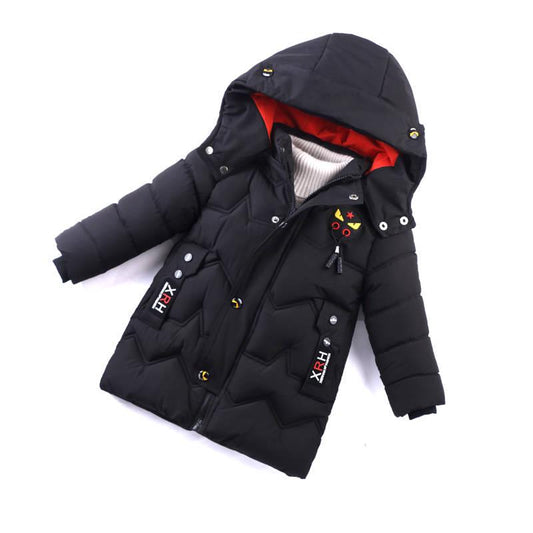 Children's Winter Jacket Boys Cotton Coat Parkas Child Outerwear Casual Hooded Coat Baby Clothing