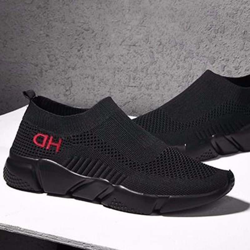 Plus Size 39-44 Summer Men Mesh Sneakers Comfortable Running Basketball Shoes Breathable Shockproof Non-slip Lazy Shoes