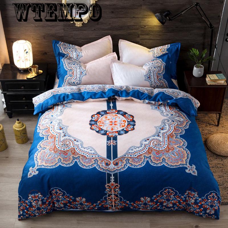 Bedding household items set four sets of comfortable cotton printed quilt bedroom