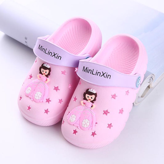 Pair of Slippers Soft Bottom Slippers Summer Cartoon Non-slip Beach Children's Shoes