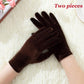 Winter Women's Two-piece Gold Velvet Gloves Fashion Split Finger Women's Dance Gloves Windproof Cycling Gloves