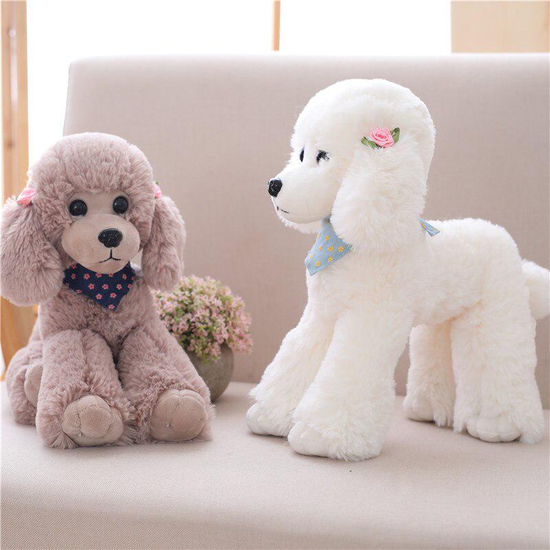 25/32/40cm Simulation Teddy Dog Doll Poodle Home Furnishing Plush Toys for Girls Birthday Gifts