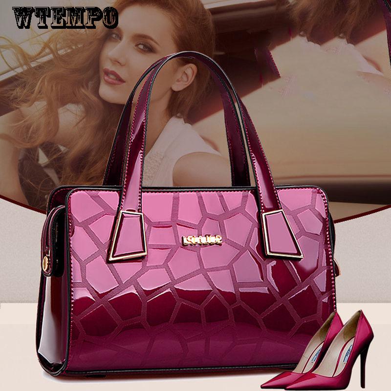 Patent Leather Handbag Fashion Ladies Handbag Shoulder Messenger Bag Fashion Leather