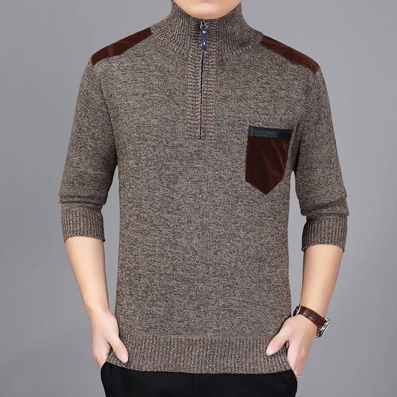 Autumn Winter Men's Sweater Men'S Turtleneck Casual Sweater Men's Slim Fit Brand Knitted Pullovers