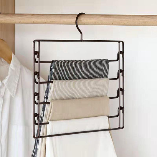 Multi-layer Trousers Rack Trousers Clip Multifunctional Hanger Storage Artifact Hanger Wardrobe Storage Rack Seamless Pants Rack Trousers Hanging