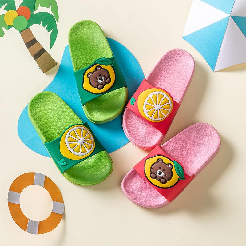 Cartoon Version of Children's Slippers Boys and Girls Cartoon Kids Baby Indoor Bathing Bathroom Non-slip Parent-child Home Sandals and Slippers