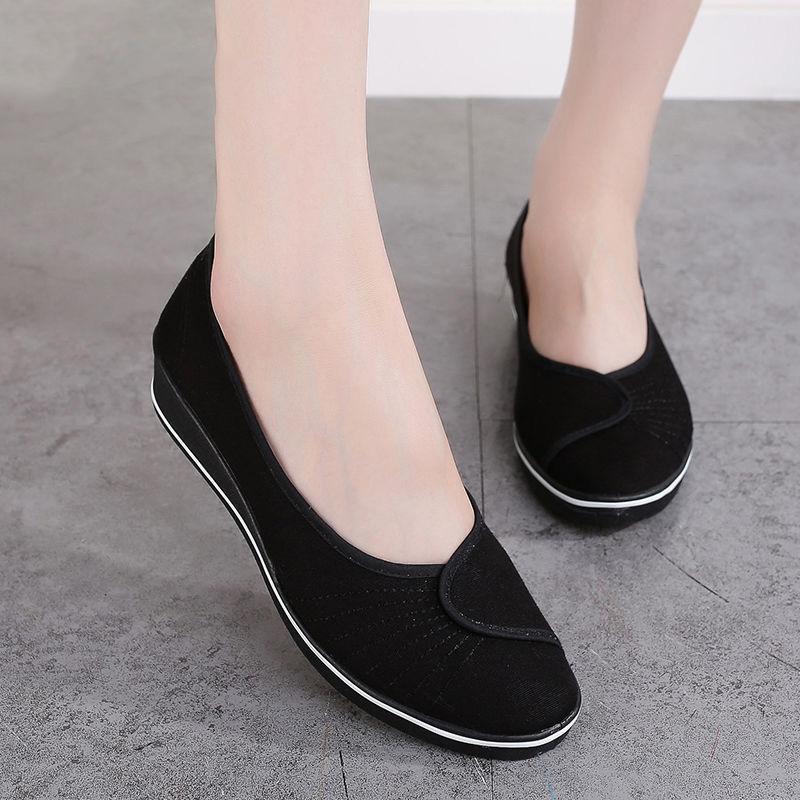 Nurse Shoes Women's Wedges Canvas Shoes Women's Cloth Shoes Non-slip Comfortable Lightweight Nurse Women's Shoes