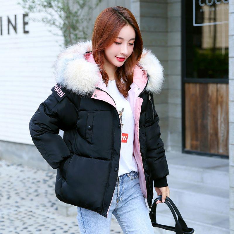 Winter Long Sleeve Warm Jacket Fashion Large size Down Jacket Winter Woman's Cotton clothing Woman's