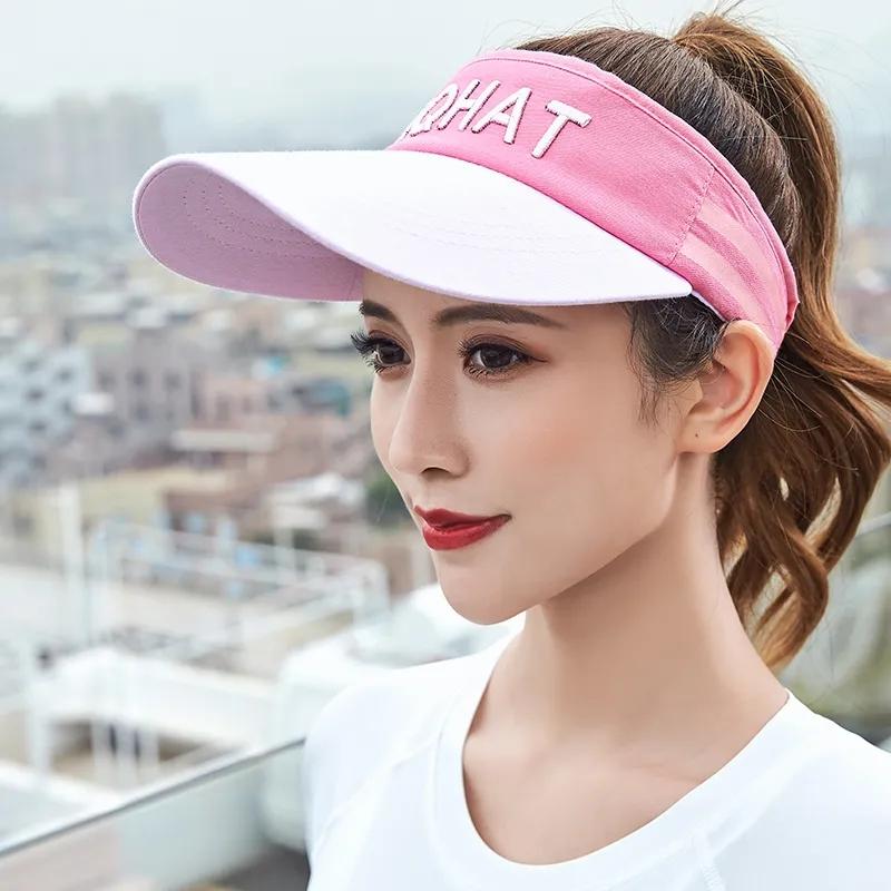 Women's Summer Sun Protective Hat Sunscreen Hat Outdoor Sports Topless Sun Hat Casual Running Peaked Cap Empty Top Hat