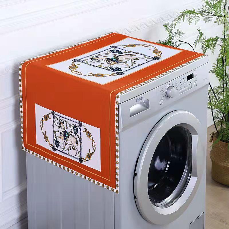 Washing Machine Cover Towel Dust Cloth Cover Waterproof Oil Proof Household Refrigerator Cover Microwave Oven Dust Cover