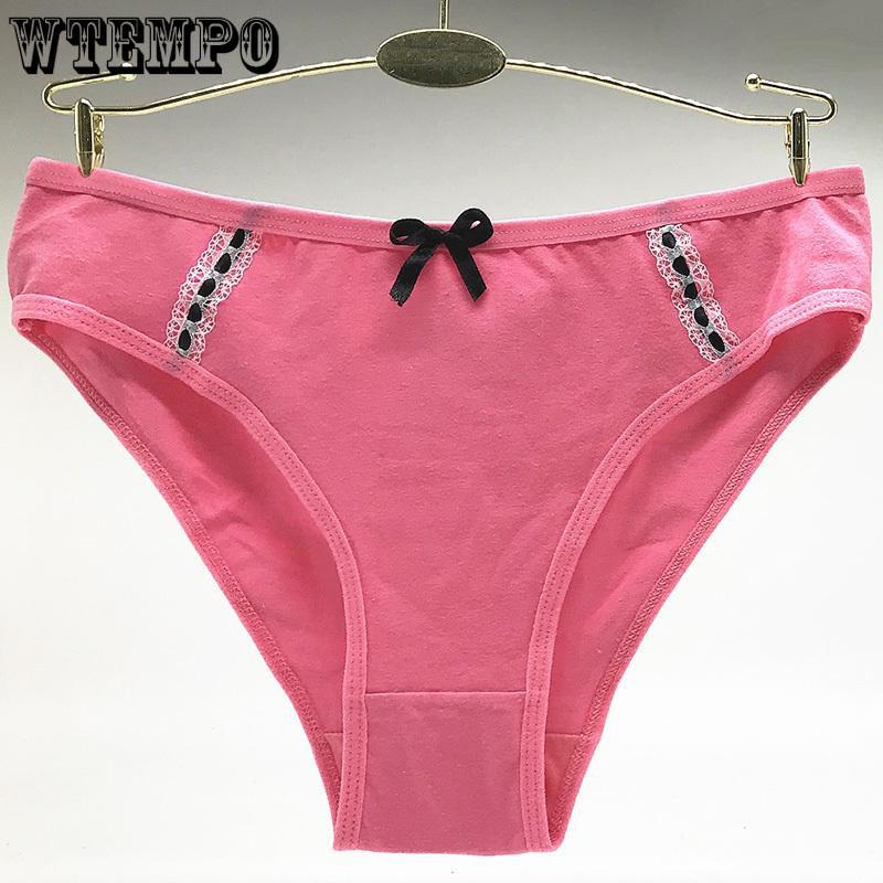 WTEMPO 6 Pcs/Lot Brand Ladies Underwear Women Panties Cotton Sexy Briefs Female Intimate Lingerie