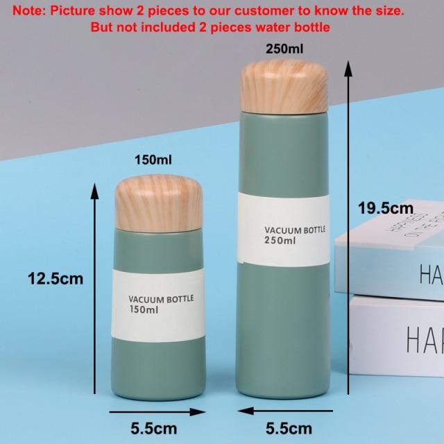 Mini Cute Wood Grain Thermos Cup Mug Small Fresh Cup Creative Portable Pocket Cup Outdoor Delicate Thermos Water Cup