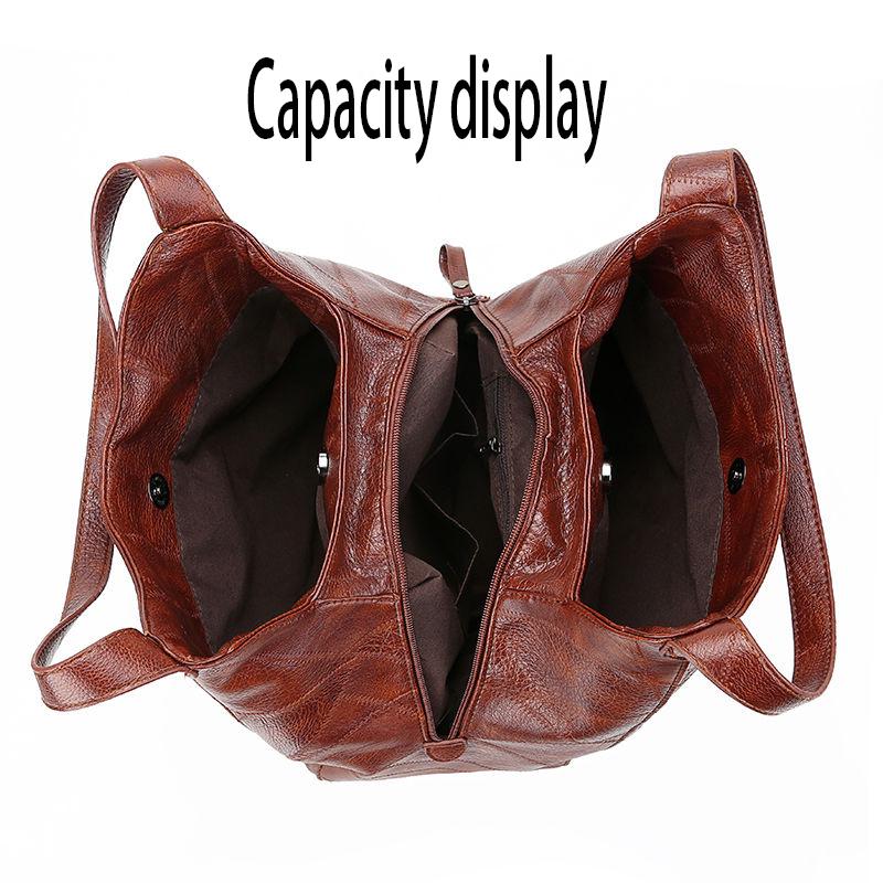 Big capacity European and American style Shoulder Handbag Trendy wild Woman bag Leather bag