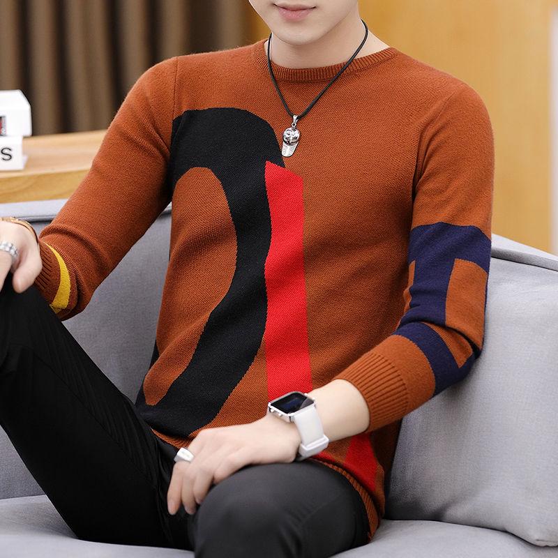 WTEMPO Sweater Mens Pullovers Slim Fit Jumpers Knitwear Warm Autumn Casual  Clothing Male