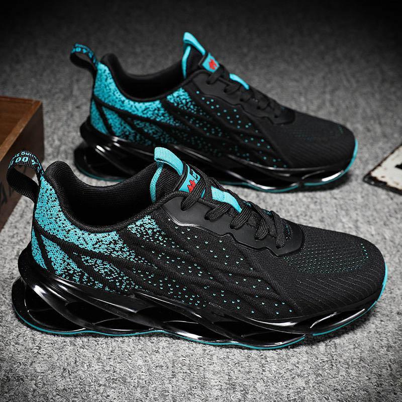 Plus Size 39-44 Men Mesh Sneakers Low-top Running Deodorant Basketball Shoes Non-slip Wear-resistant Sports Shoes Blade Shoes