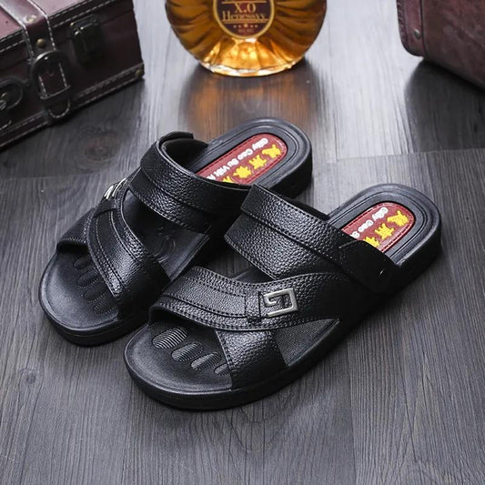 Men's Non-slip Casual Sandals Comfortable and Durable Summer Sandals Two Wear Leaky Toe Slippers Flip Flops